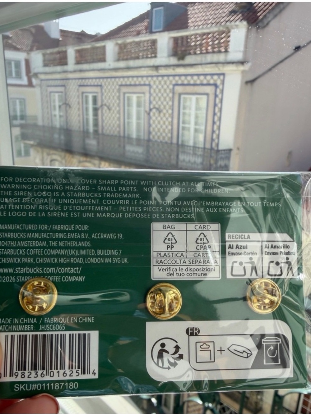 Starbucks Enamel pin set exclusive from Portugal NWT - Picture 5 of 6